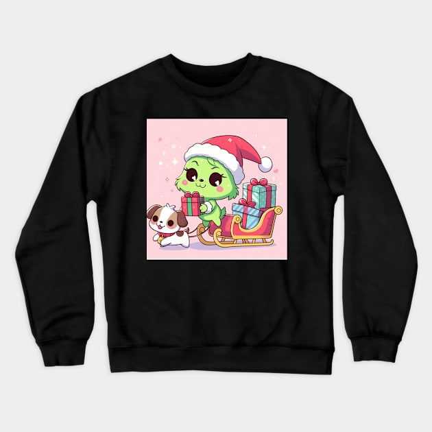 Baby Grinch inspired Grinchmas! Cute Christmas decor festive wear Crewneck Sweatshirt by Edgot